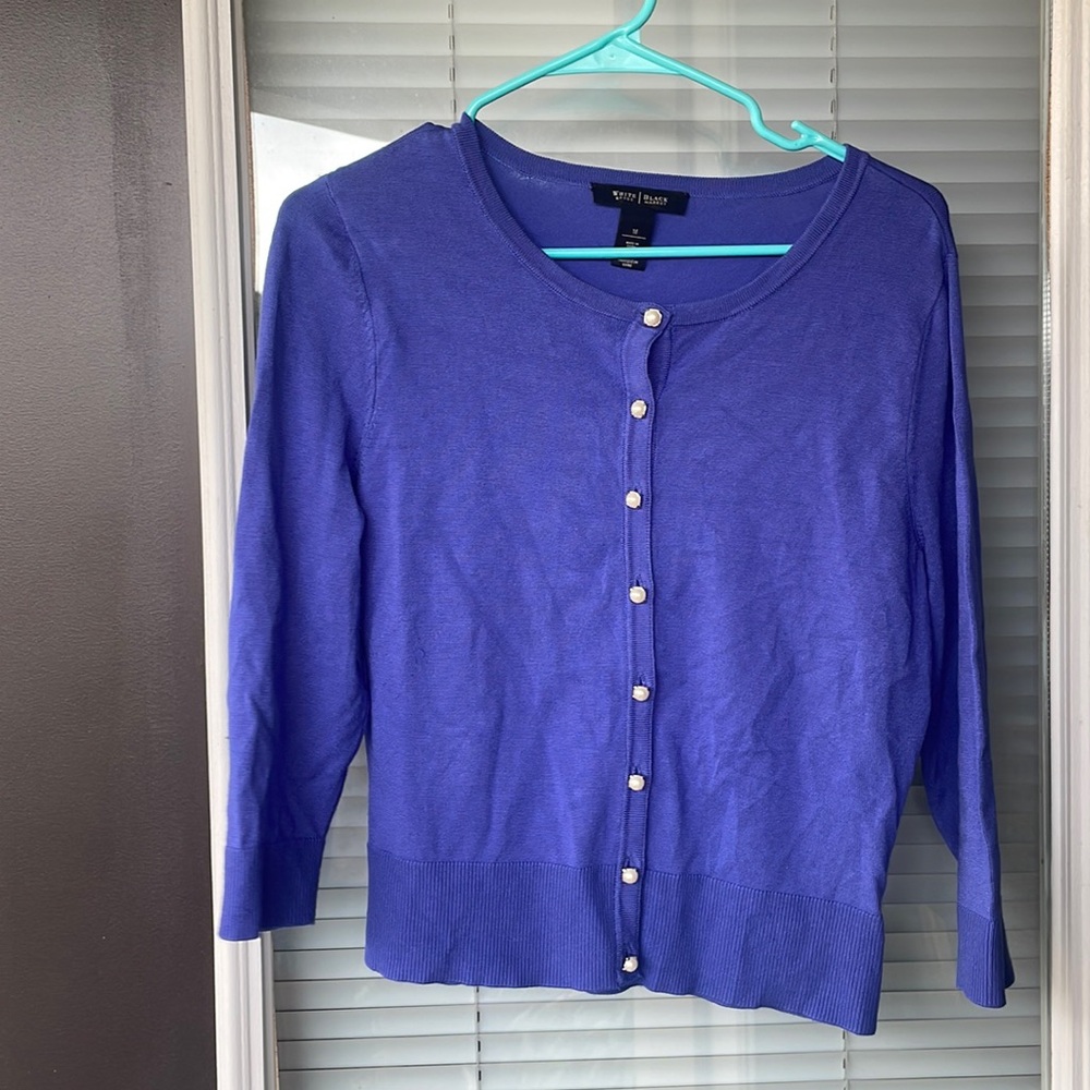 White House Black Market Periwinkle Cardigan-NO OFFERS-At Lowest Price